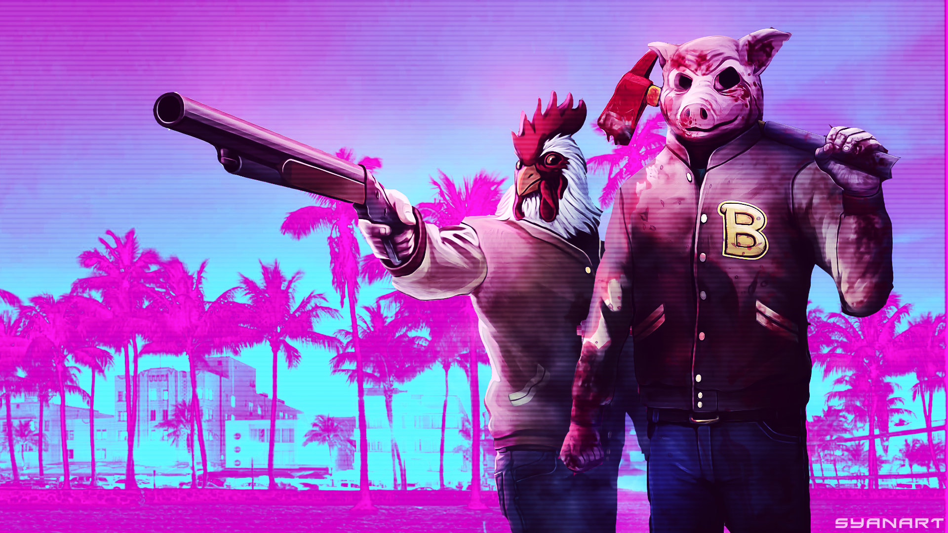 Best Hotline Miami background ID:350934 for High Resolution full hd 1920x1080 PC