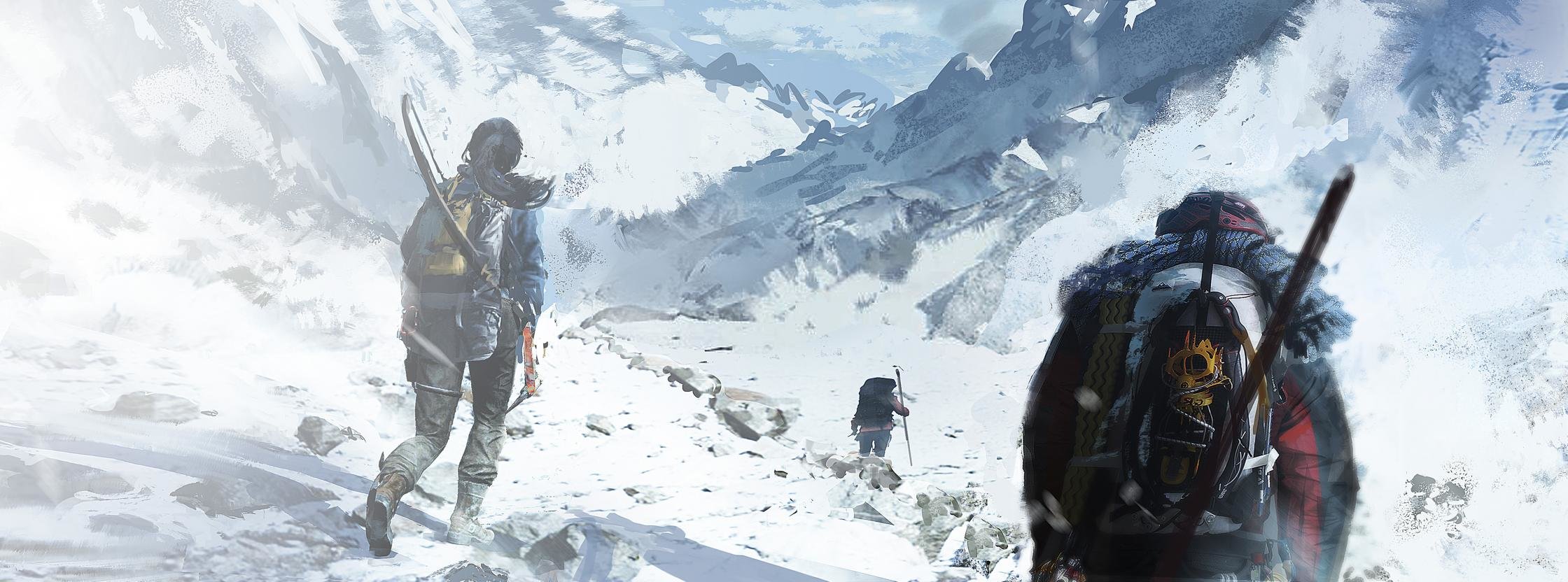 Download dual screen 2240x832 Rise Of The Tomb Raider desktop wallpaper ID:84008 for free