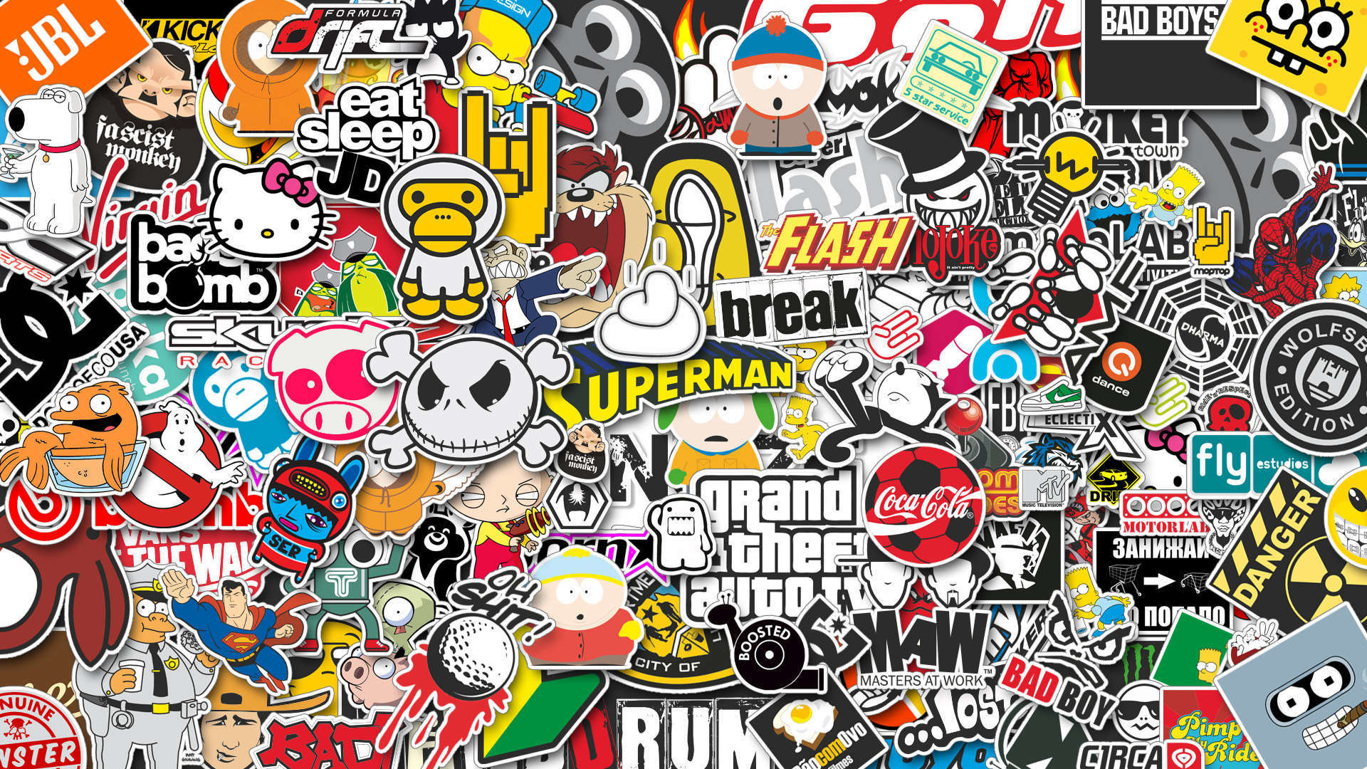 Free Sticker Bomb high quality background ID:458307 for full hd desktop