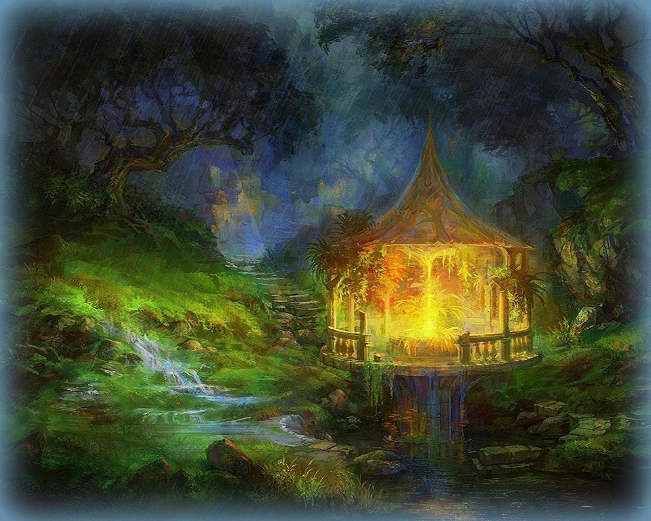Free download Fantasy forest background ID:20450 hd 1280x1024 for PC