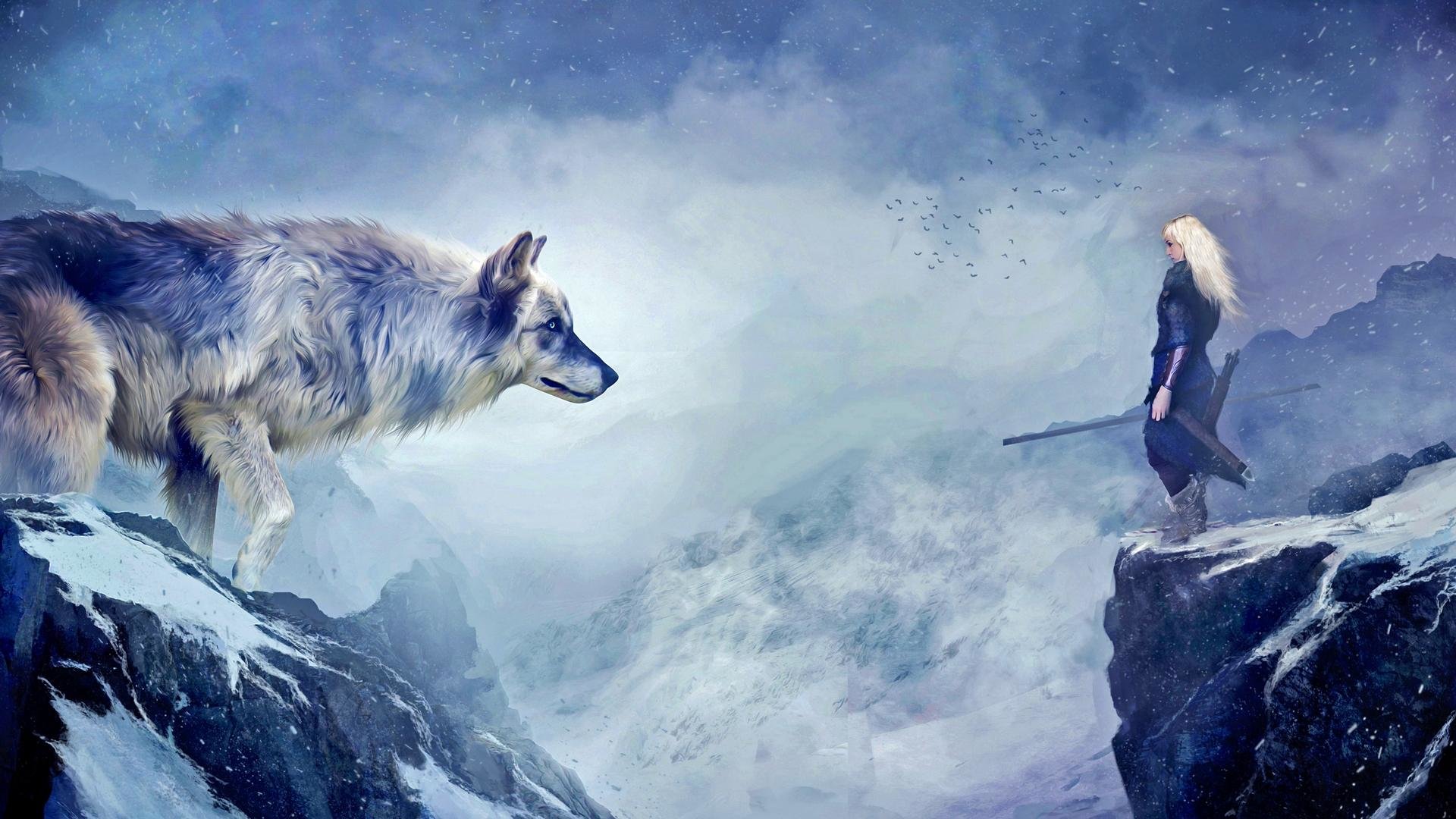 Free Wolf Fantasy high quality background ID:346578 for full hd 1080p computer