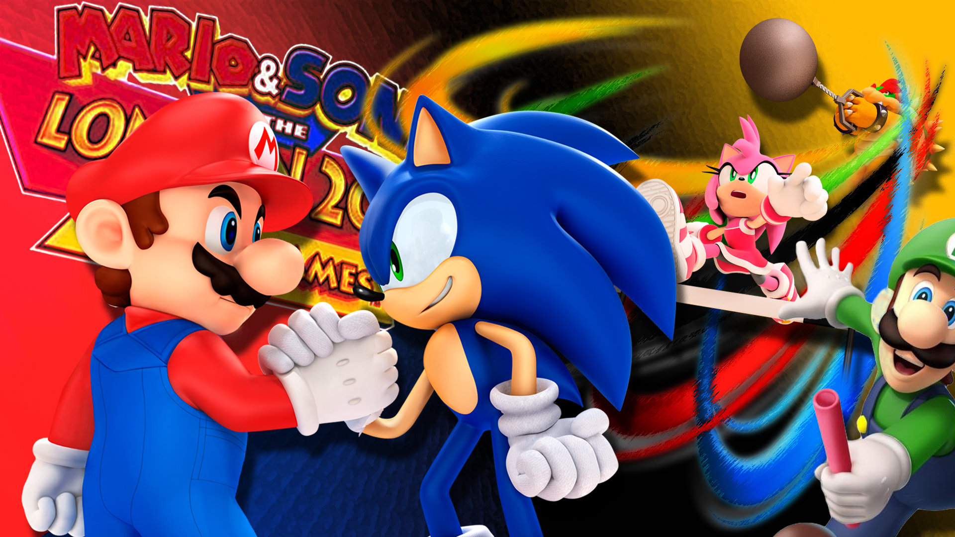 Download hd 1080p Mario and Sonic desktop wallpaper ID:48812 for free