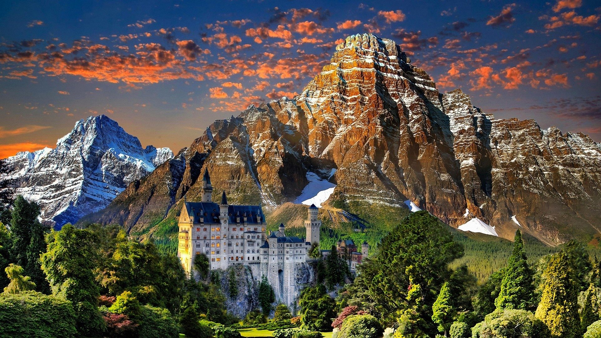Awesome Neuschwanstein Castle free background ID:492725 for full hd 1920x1080 PC