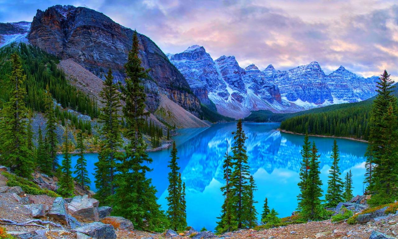 Free download Moraine Lake background ID:128739 hd 1280x768 for PC
