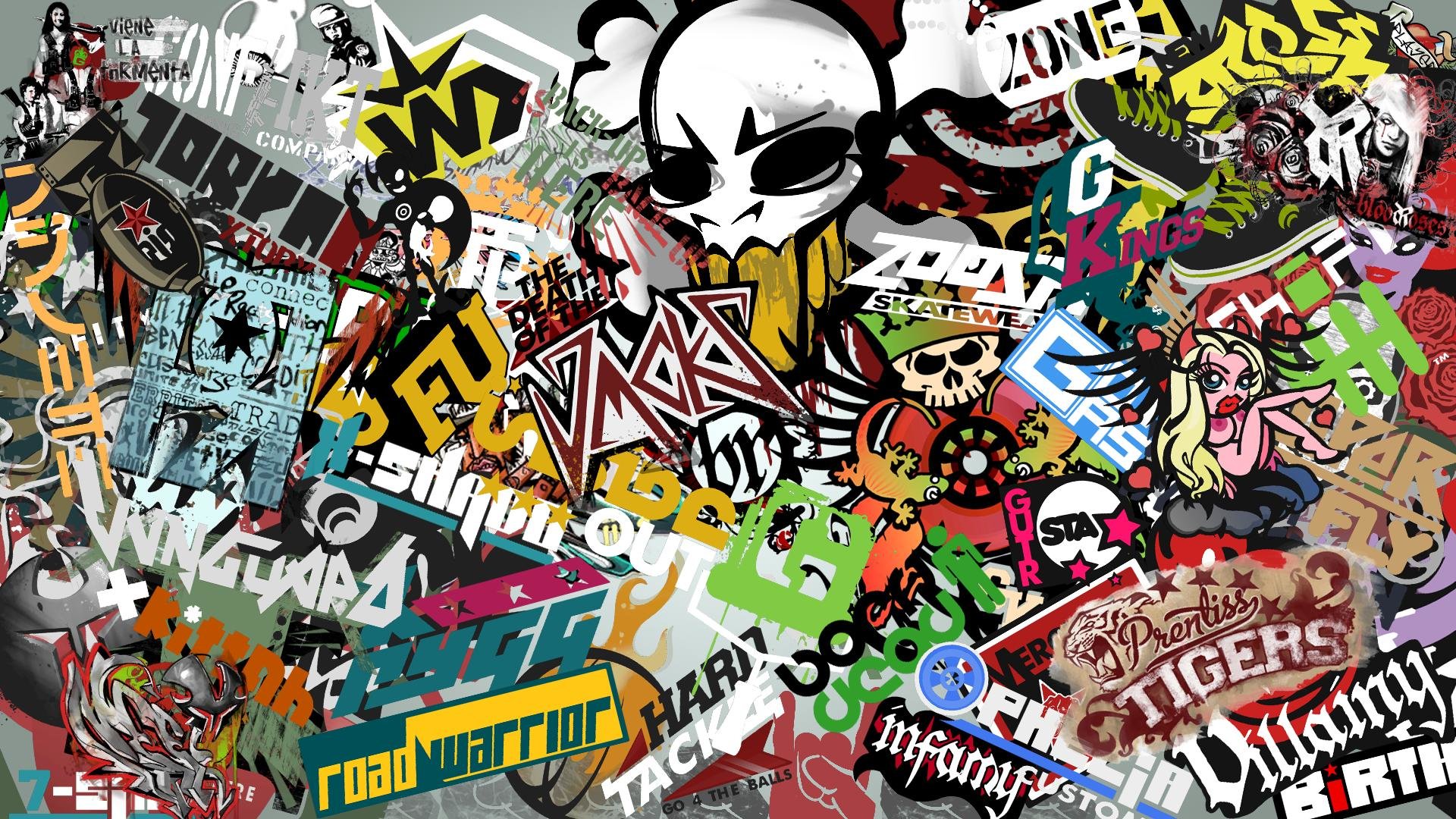 Free download Sticker Bomb background ID:458312 hd 1920x1080 for PC