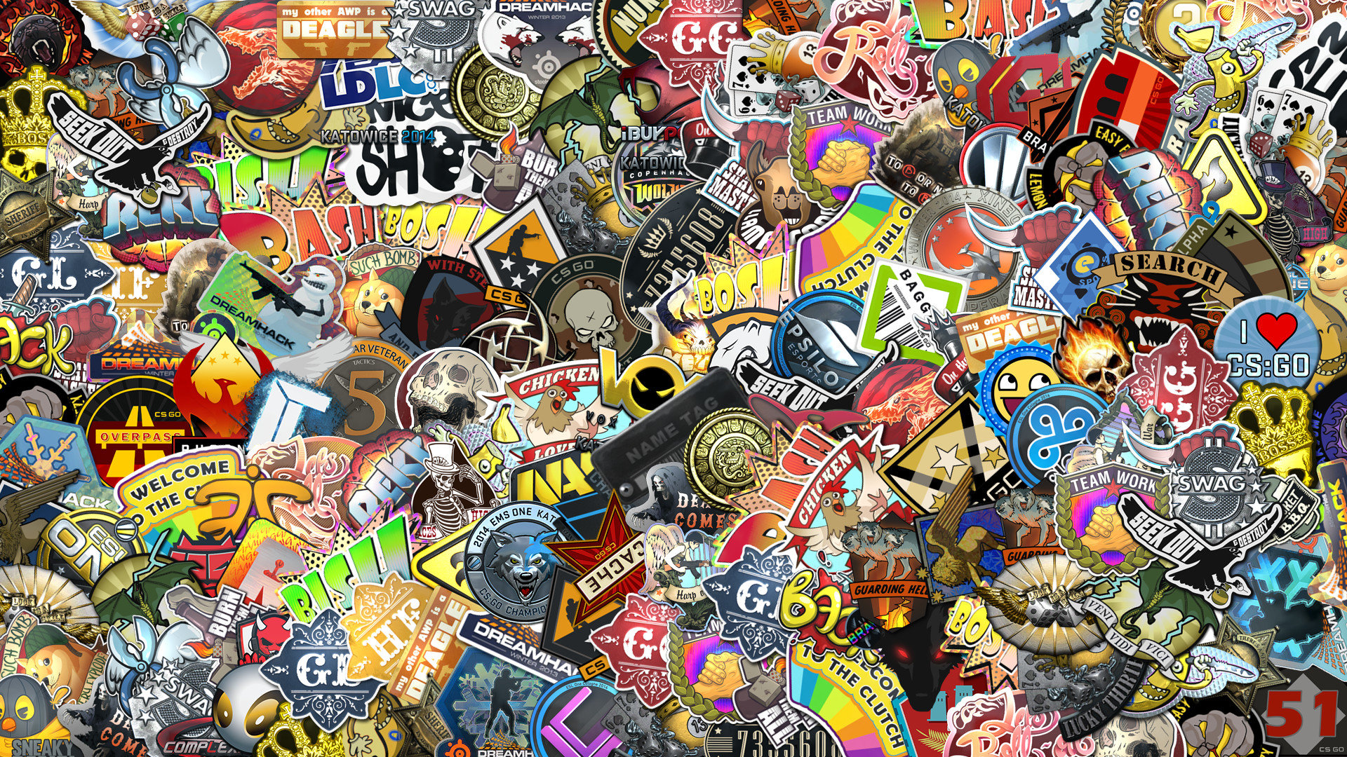 Free Sticker Bomb high quality wallpaper ID:458313 for 1080p computer