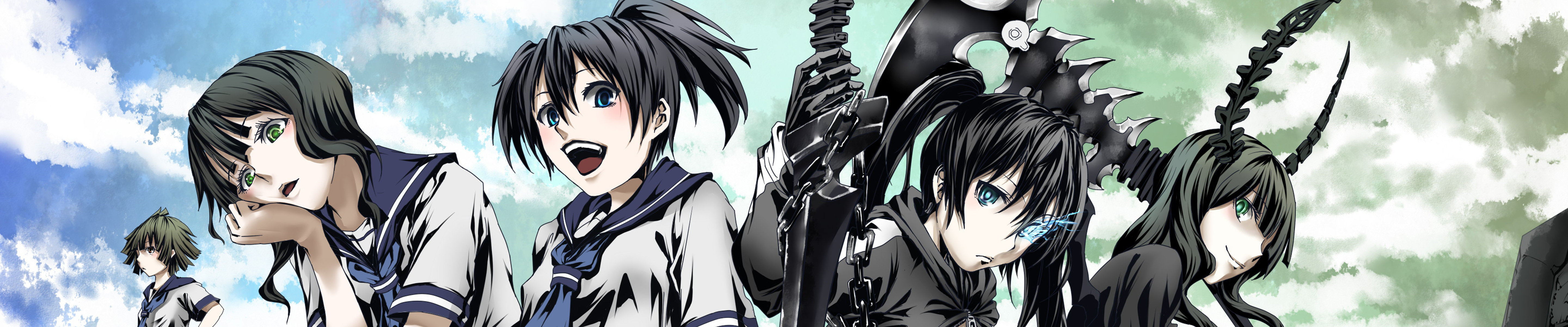 Awesome Dead Master (Black Rock Shooter) free background ID:454669 for triple screen 5760x1200 desktop