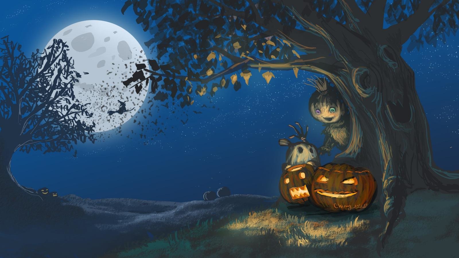 Download hd 1600x900 Halloween PC wallpaper ID:402050 for free