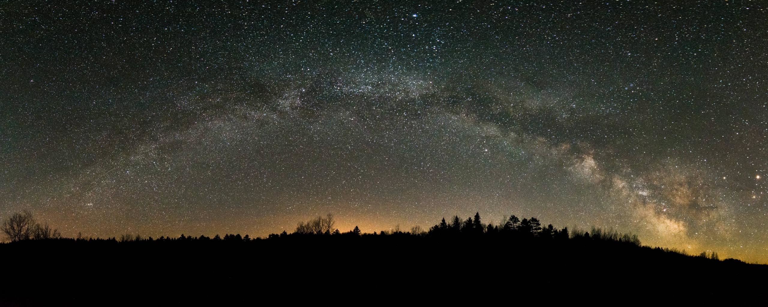Free Milky Way high quality background ID:179502 for dual screen 2560x1024 computer