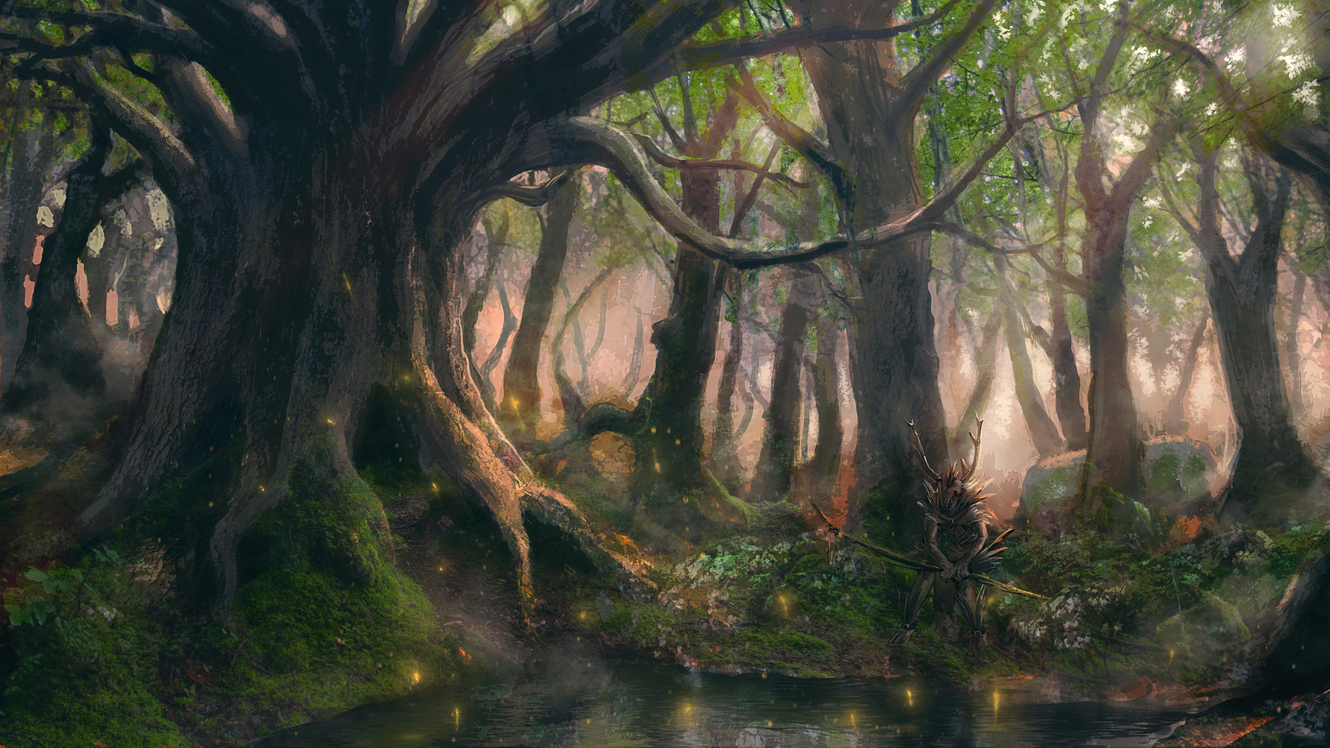 Free download Fantasy forest background ID:20430 hd 1080p for PC