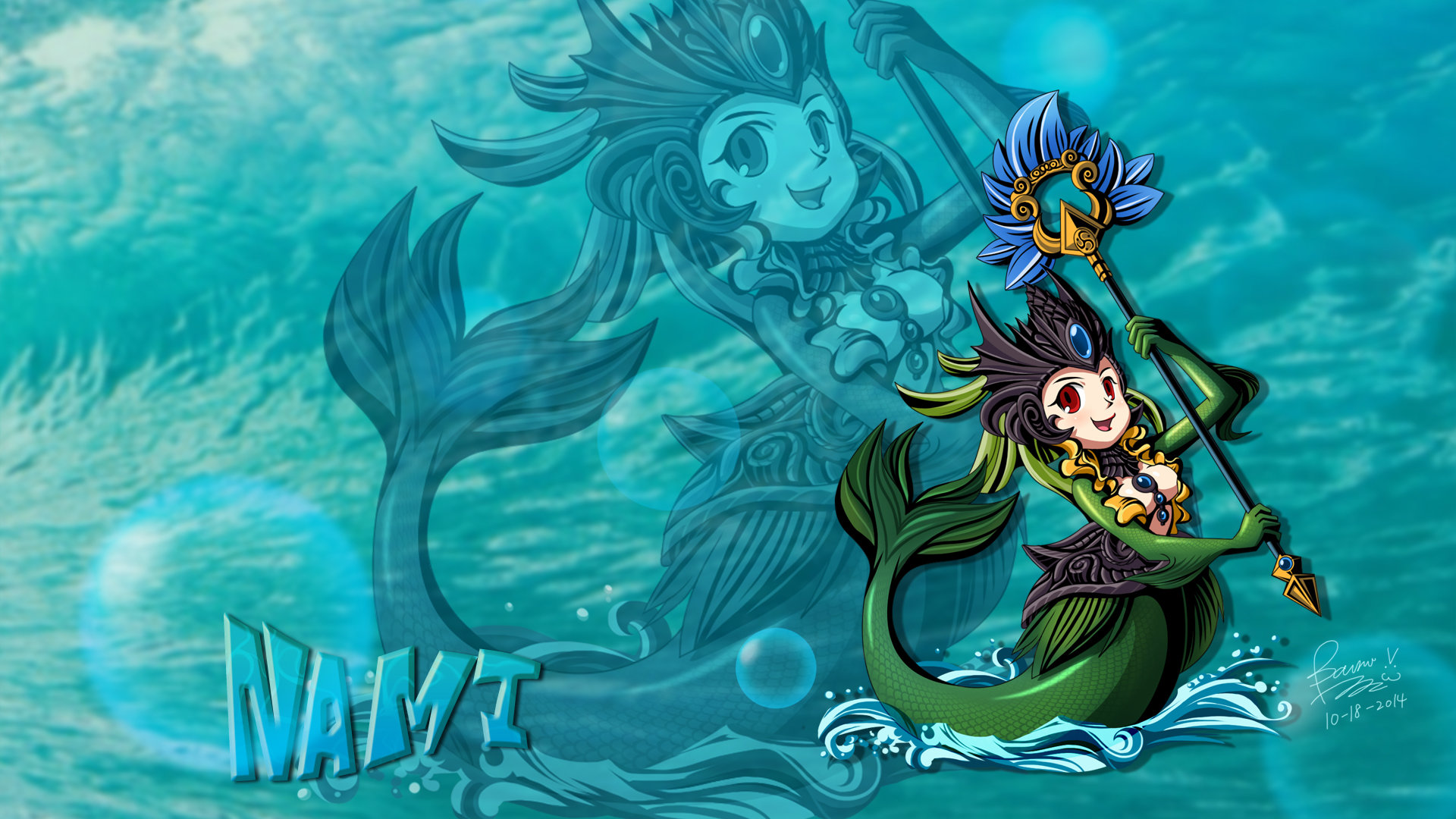 Free download Nami (League Of Legends) background ID:173921 full hd 1920x1080 for computer