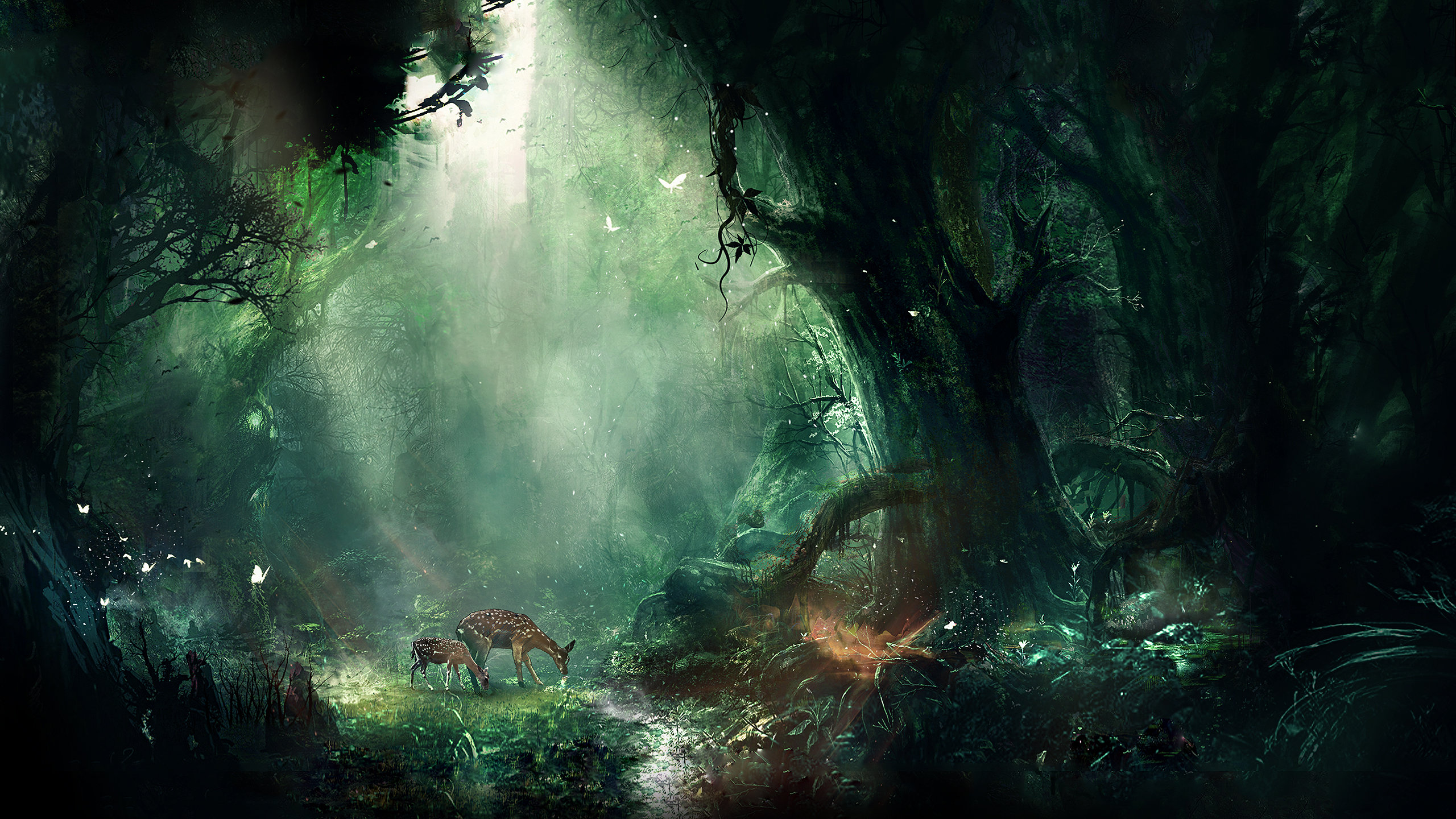 Awesome Fantasy forest free wallpaper ID:20348 for hd 2560x1440 desktop