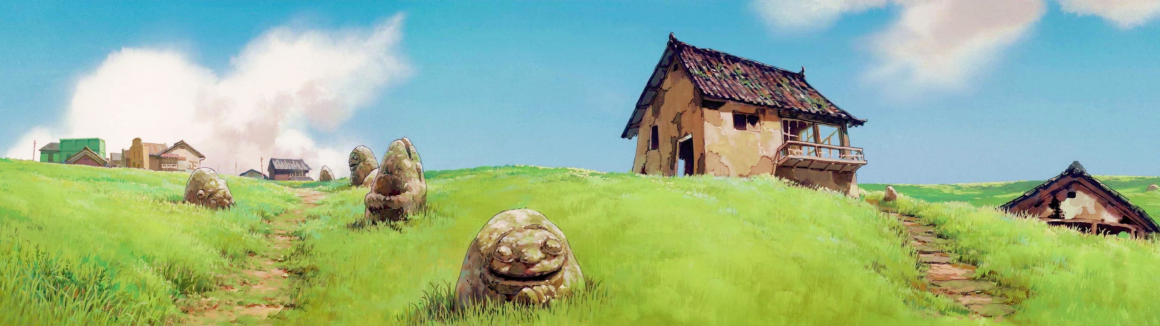 High resolution Spirited Away dual monitor 3840x1080 wallpaper ID:83056 for PC