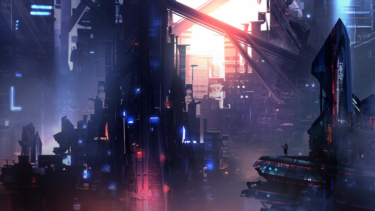 Download hd 720p Futuristic city PC background ID:87727 for free