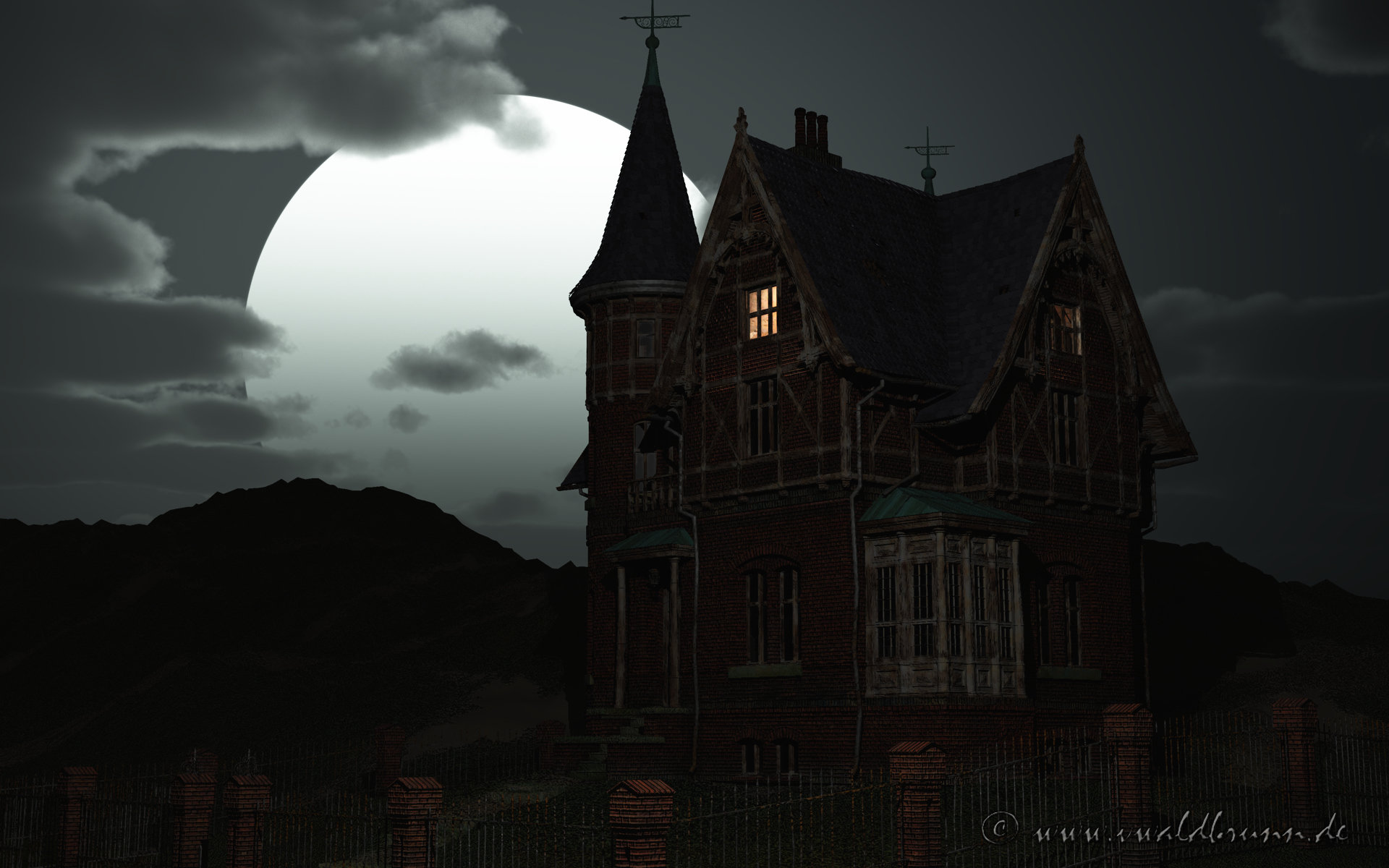 Free download Monster dark house background ID:57551 hd 1920x1200 for computer