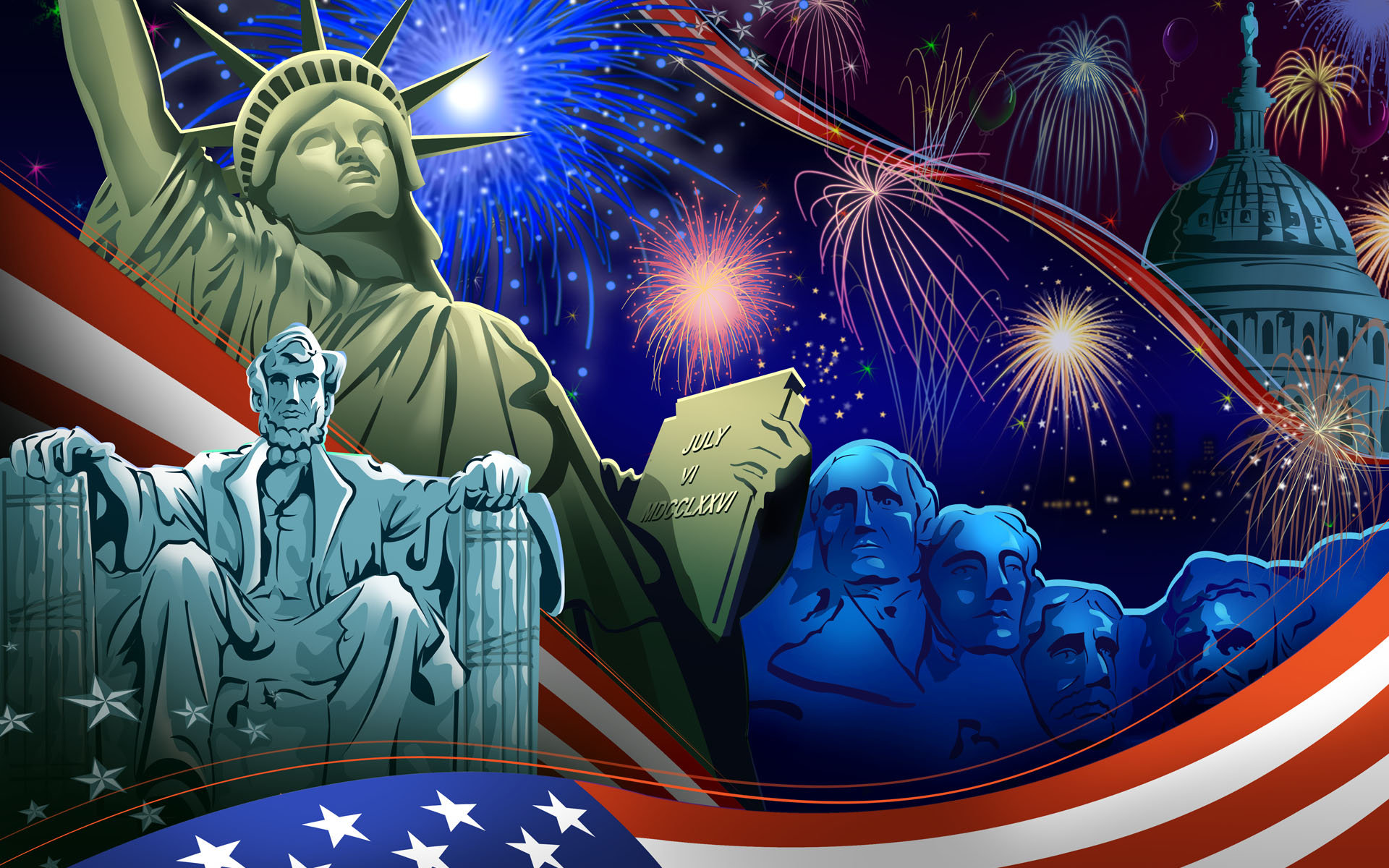 Free download 4th Of July background ID:9892 hd 1920x1200 for desktop