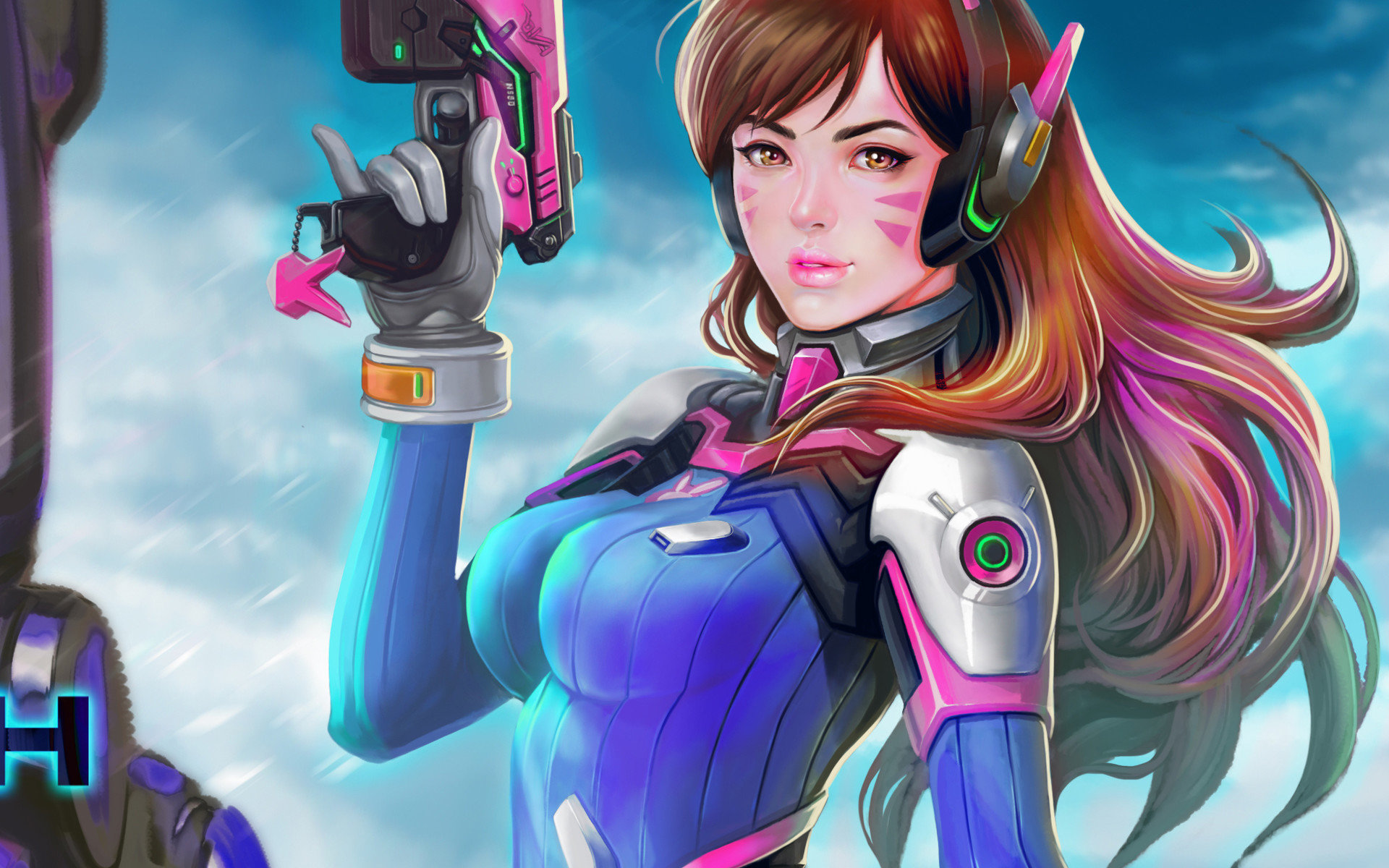Download hd 1920x1200 D.Va (Overwatch) computer background ID:169826 for free