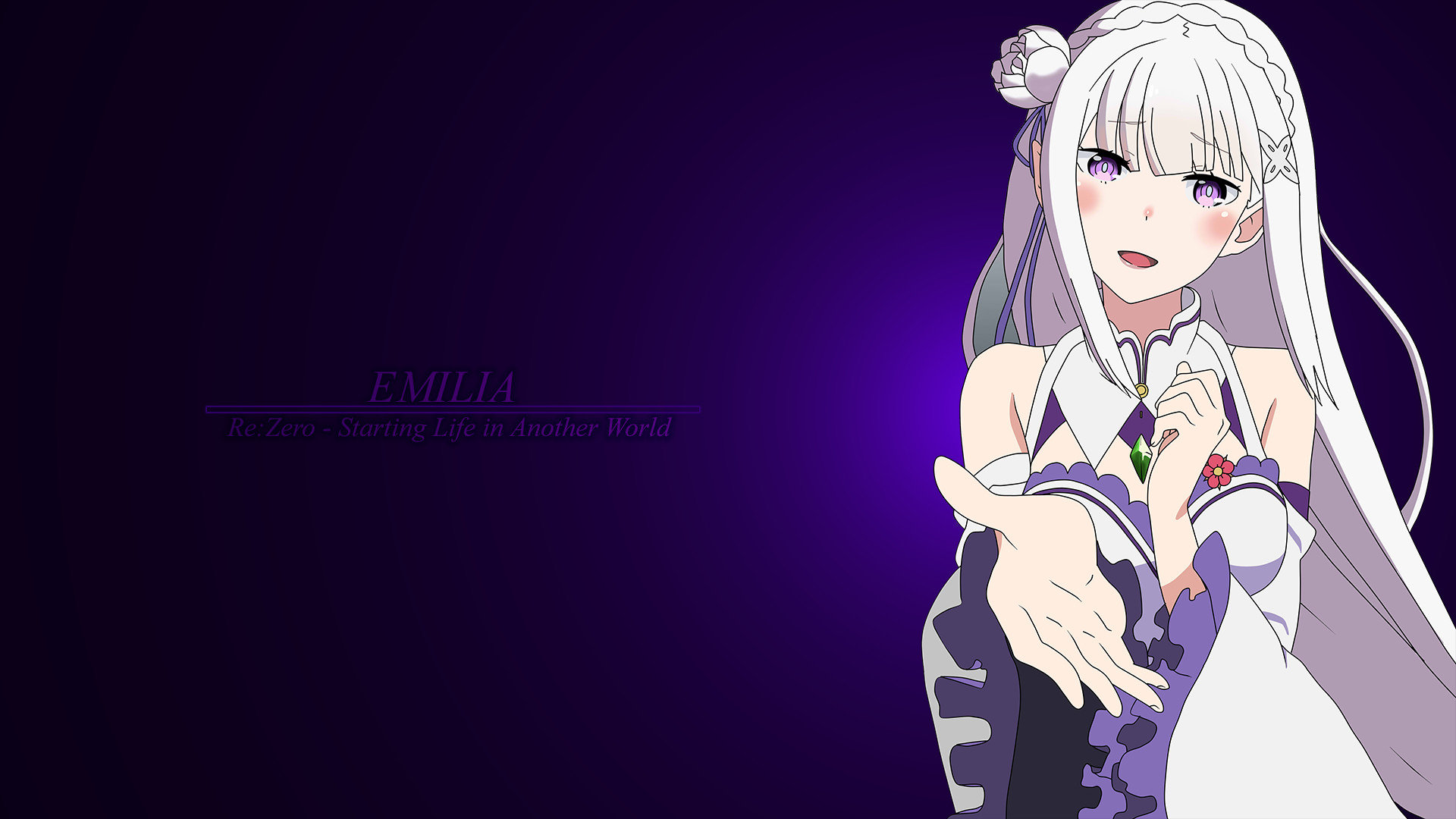 Emilia (Re:ZERO) background ID:159676 for full hd 1080p desktop.