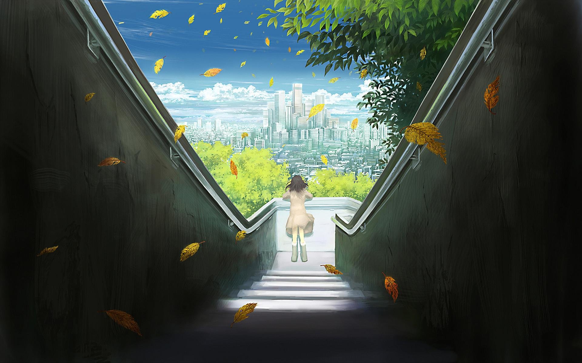 High resolution Anime city hd 1920x1200 wallpaper ID:118698 for PC