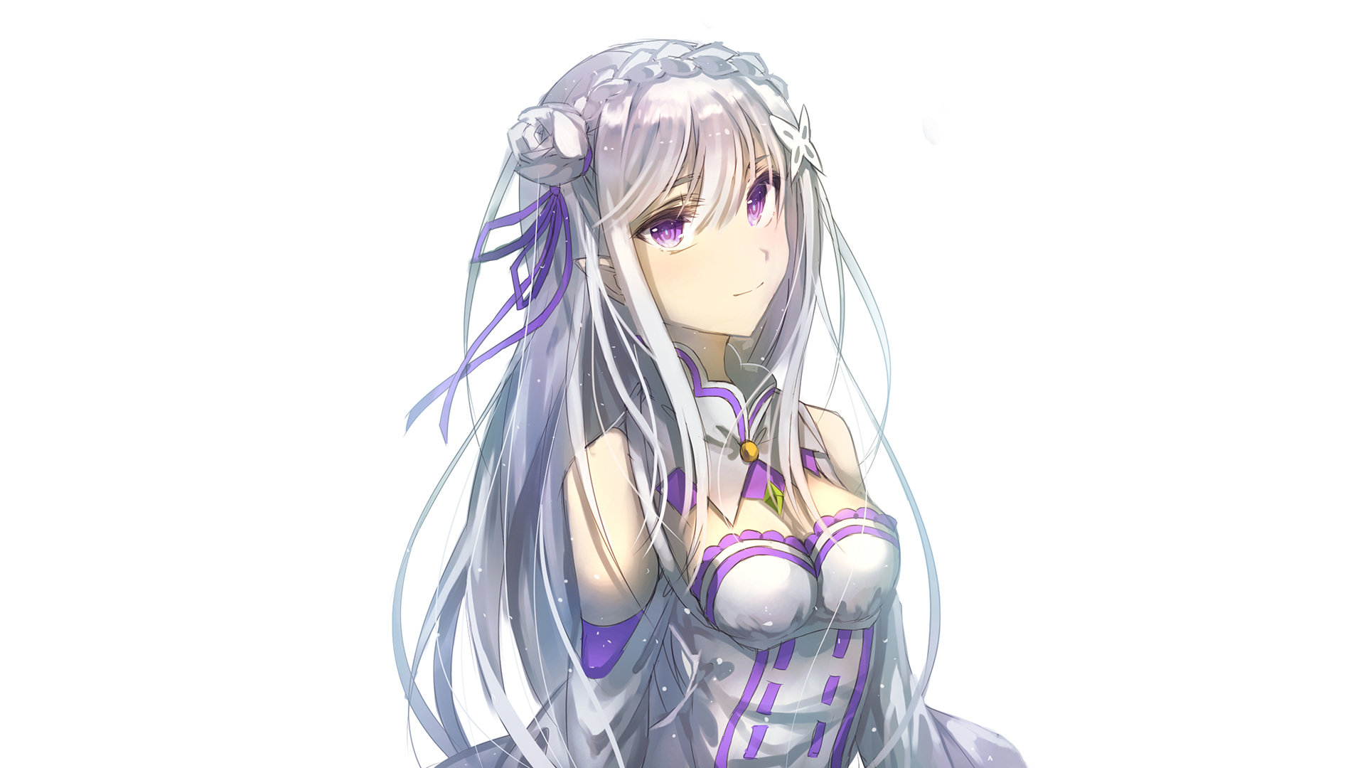 Free Emilia (Re:ZERO) high quality background ID:159882 for 1080p computer