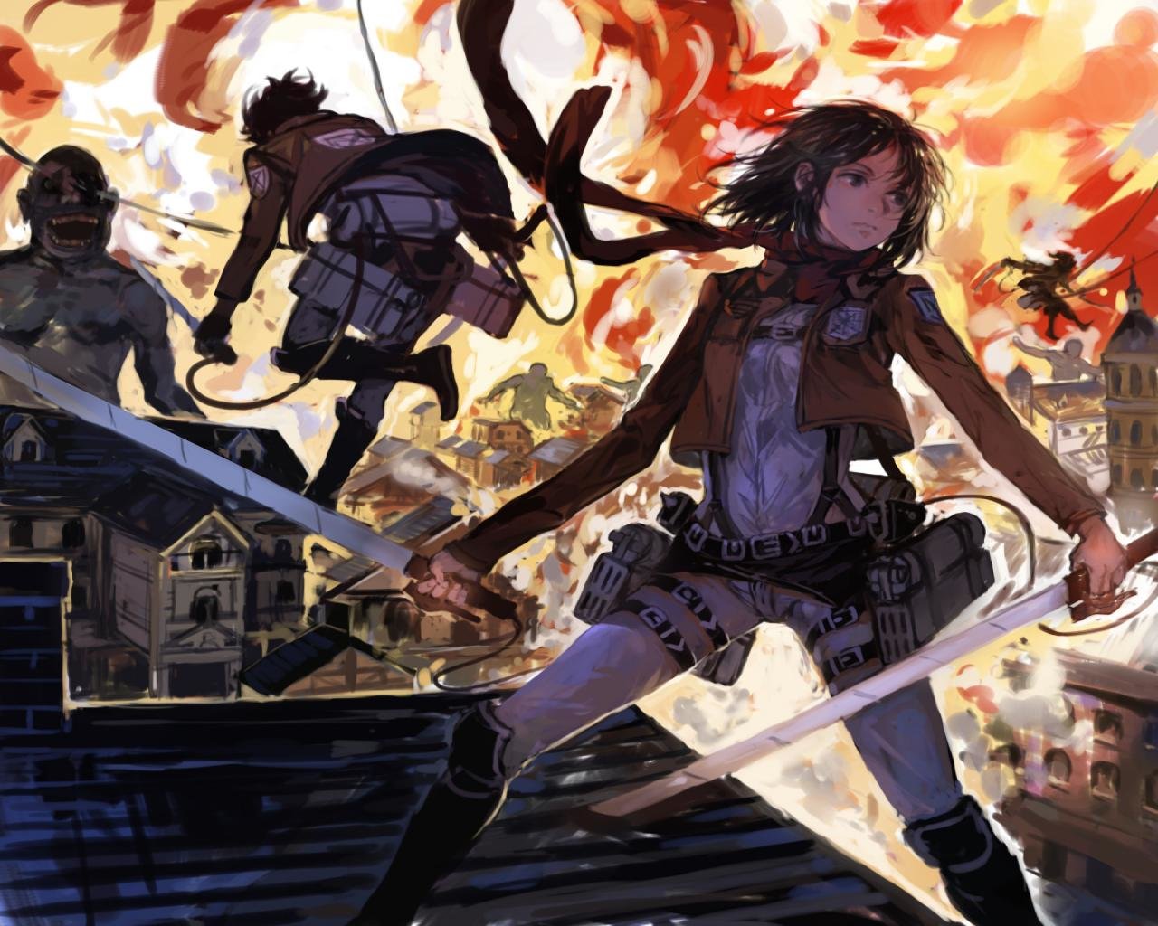 Free download Attack On Titan wallpaper ID:206554 hd 1280x1024 for PC