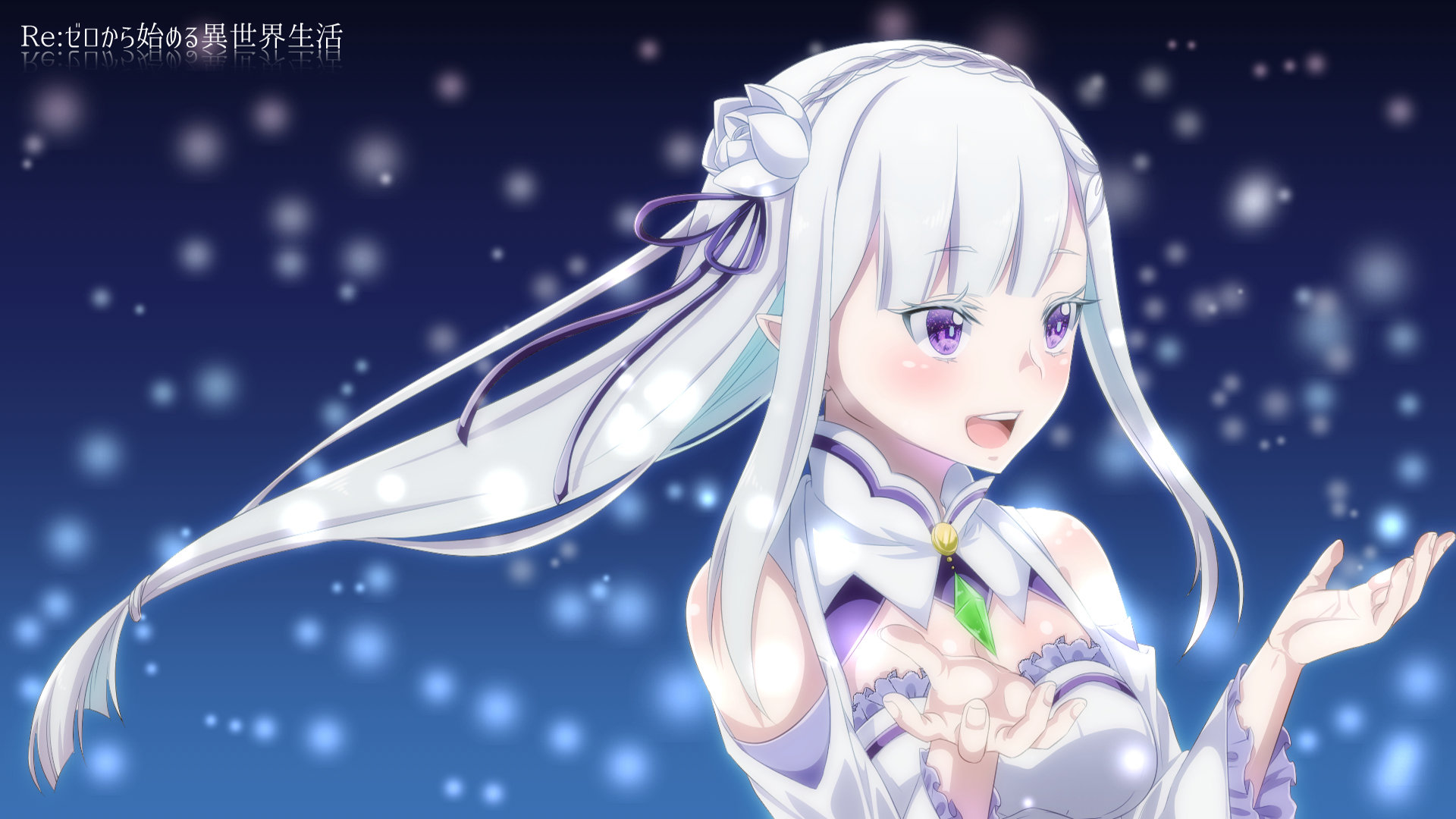 Free Emilia (Re:ZERO) high quality background ID:159856 for full hd 1080p PC