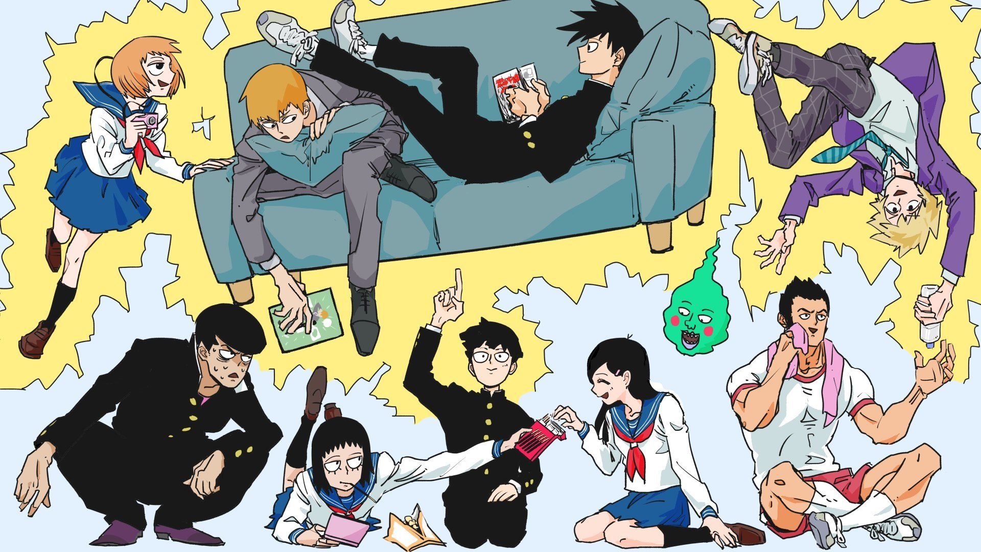 High resolution Mob Psycho 100 hd 1920x1080 background ID:329045 for PC