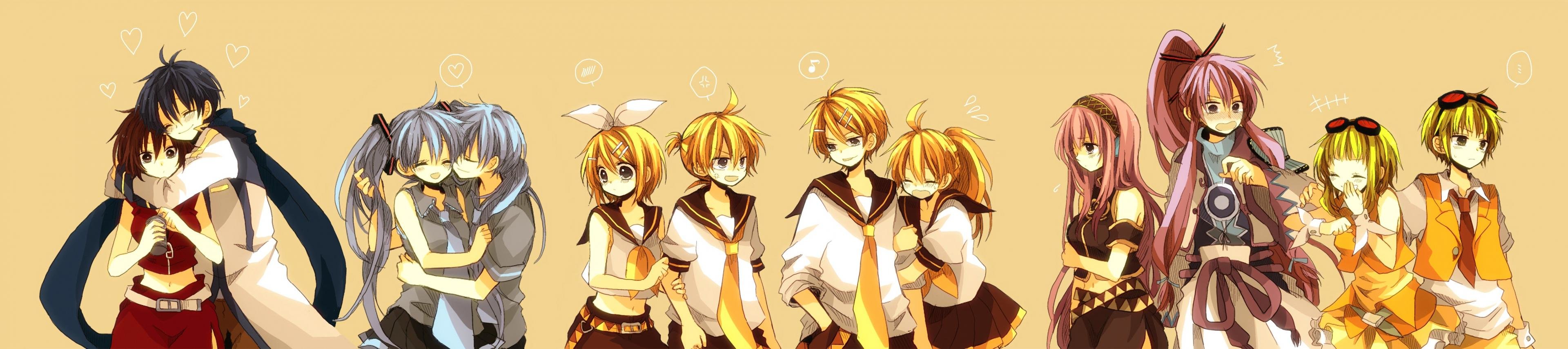High resolution Vocaloid triple monitor 3840x854 background ID:6034 for PC