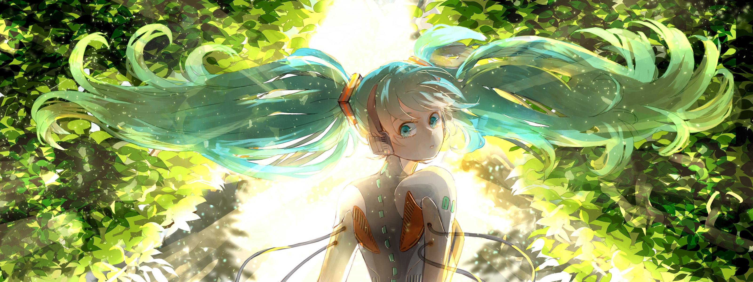 Download dual monitor 3200x1200 Hatsune Miku PC background ID:5629 for free