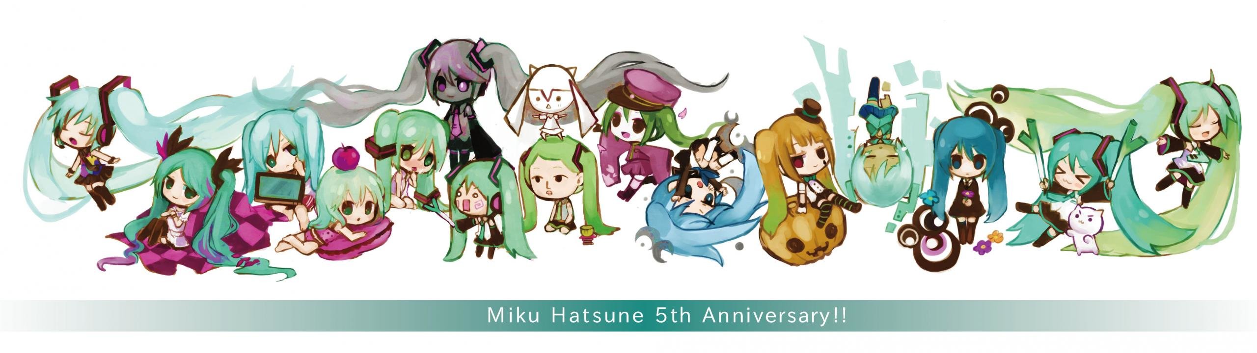 Best Hatsune Miku wallpaper ID:5737 for High Resolution dual screen 2560x720 PC
