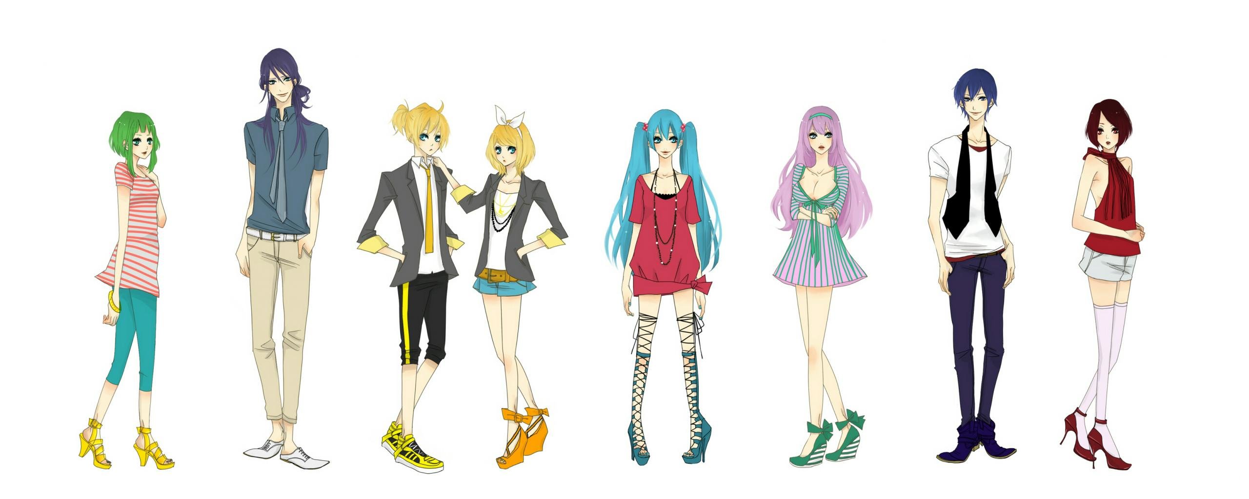 Download dual screen 2560x1024 Vocaloid desktop background ID:3323 for free