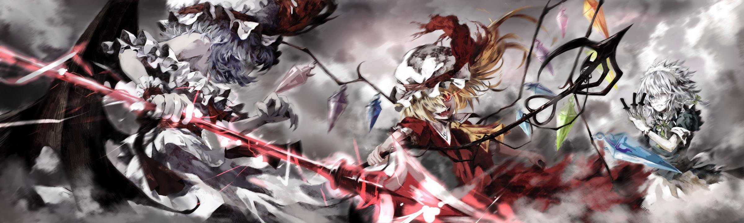 Best Touhou background ID:220164 for High Resolution dual monitor 2400x720 computer