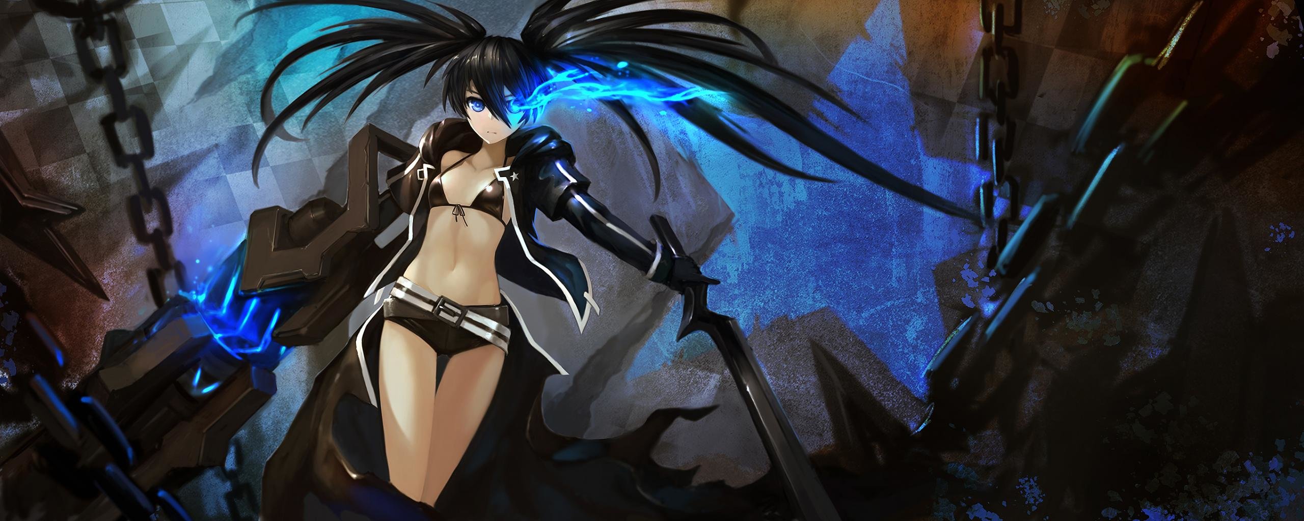 Awesome Black Rock Shooter free background ID:454517 for dual monitor 2569x1024 computer