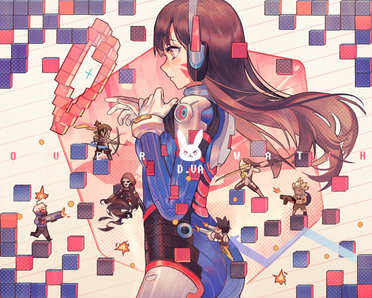 High resolution D.Va (Overwatch) hd 1280x1024 background ID:169916 for PC