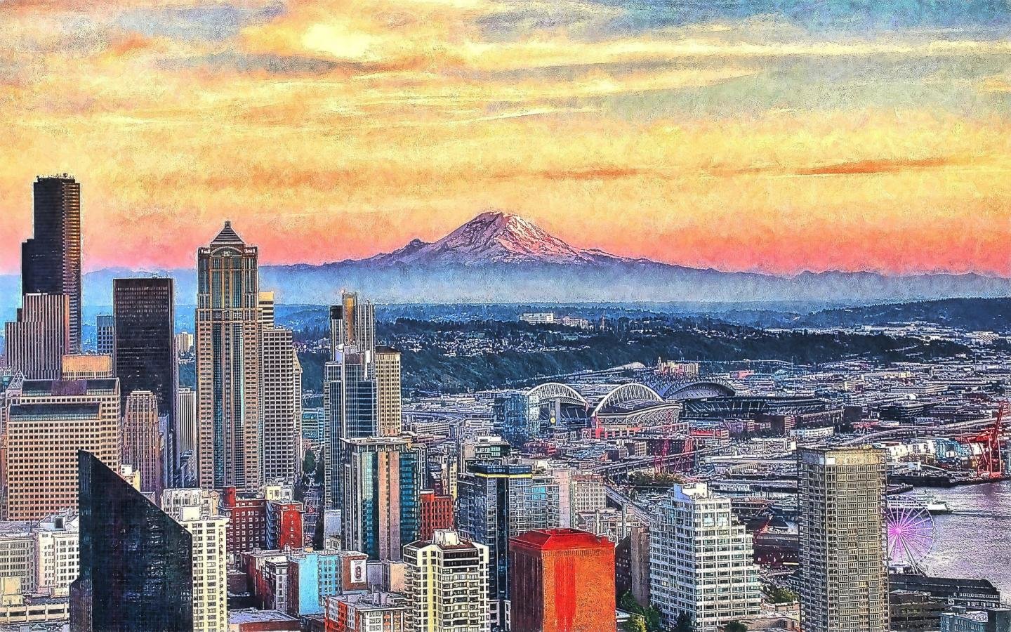 Free download Seattle background ID:474424 hd 1440x900 for PC