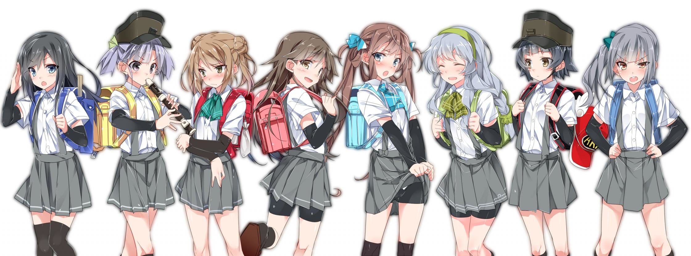 Download dual screen 2240x832 Kantai Collection computer background ID:331905 for free