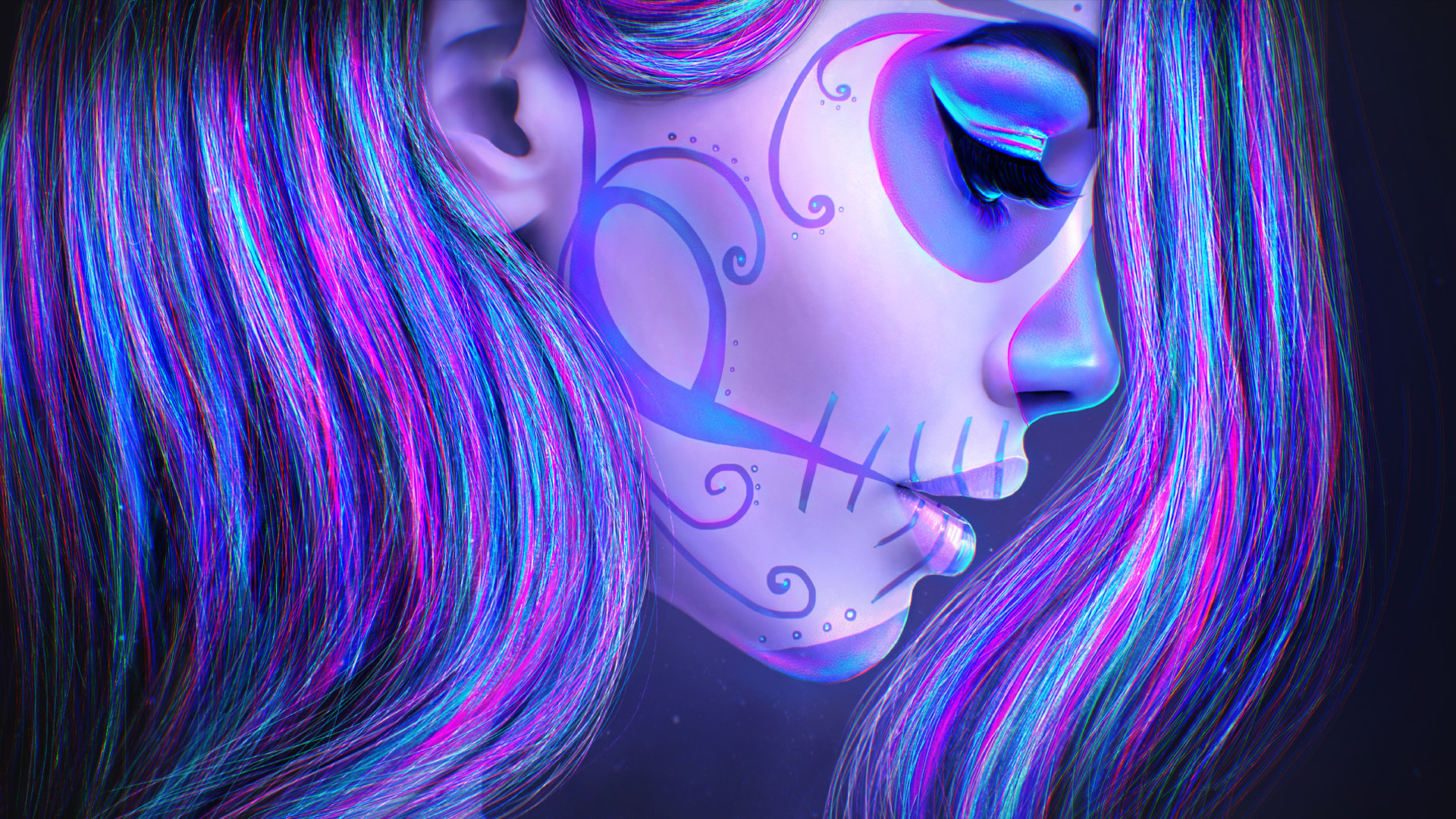 Free download Sugar Skull background ID:497640 full hd 1080p for computer