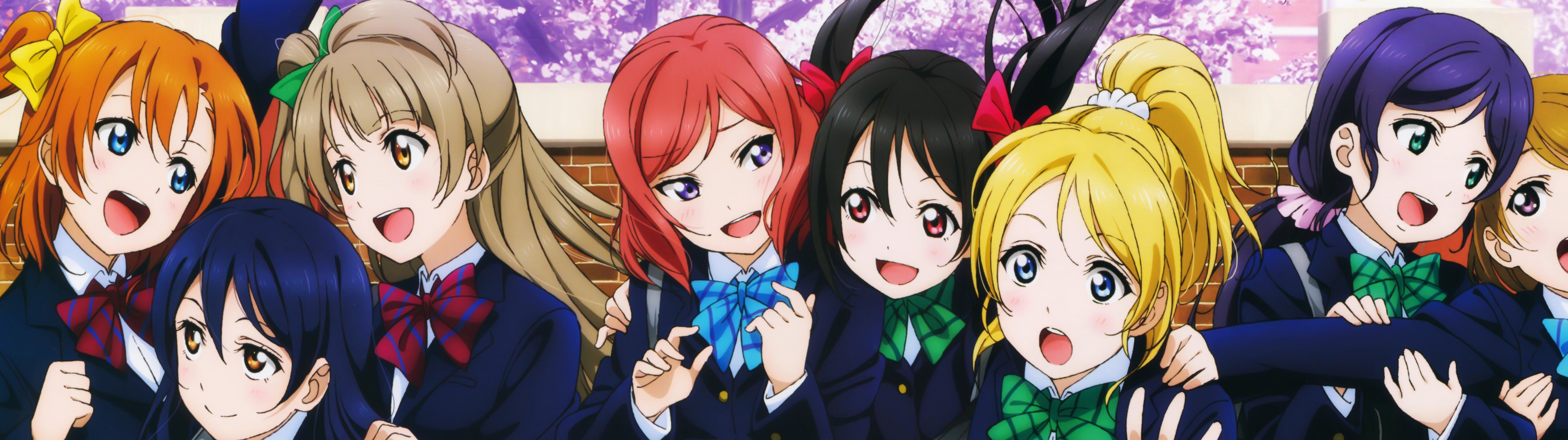 Download dual screen 7680x2160 Love Live! PC wallpaper ID:152240 for free