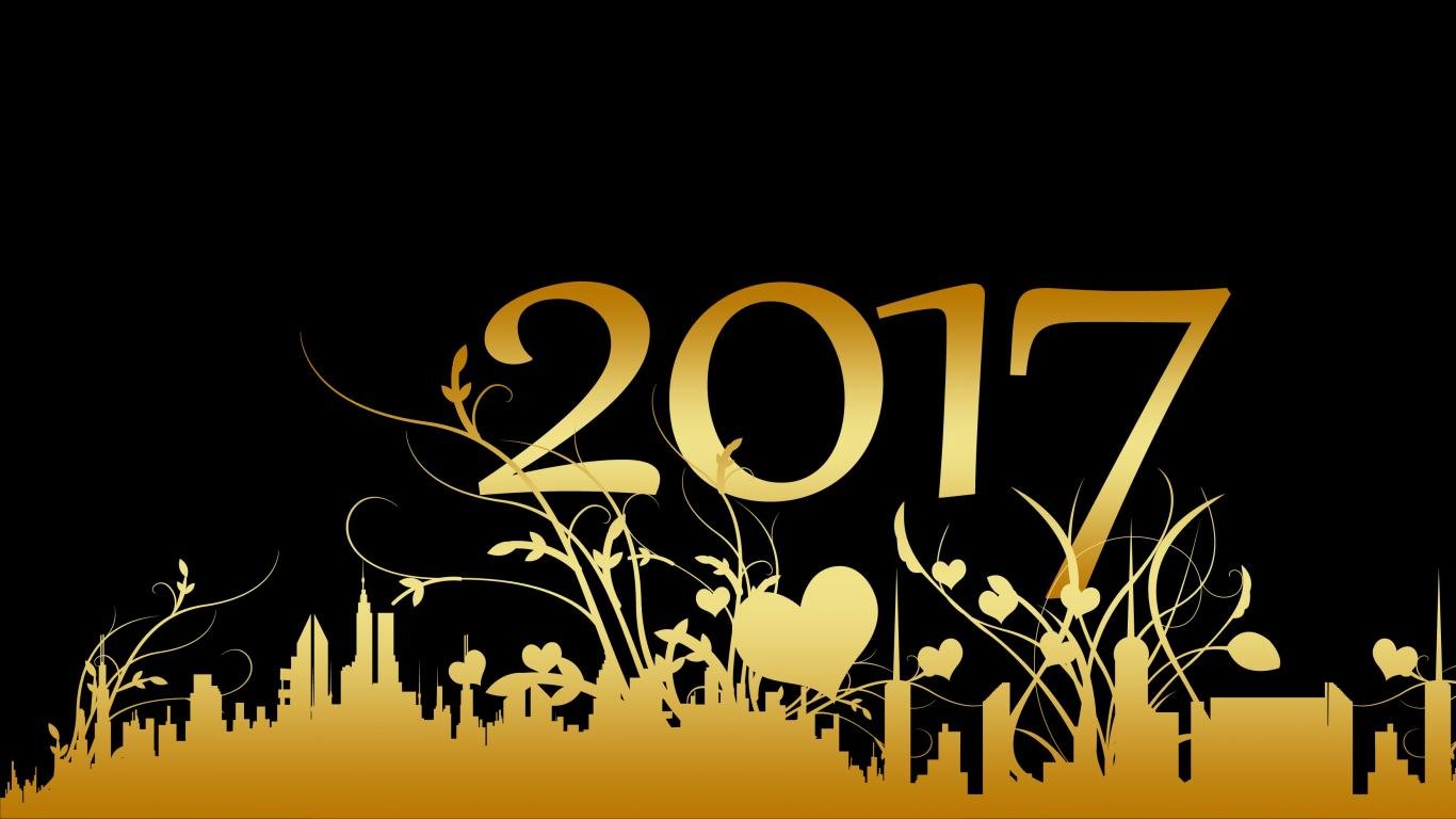 Awesome New Year 2017 free wallpaper ID:64382 for 1366x768 laptop desktop