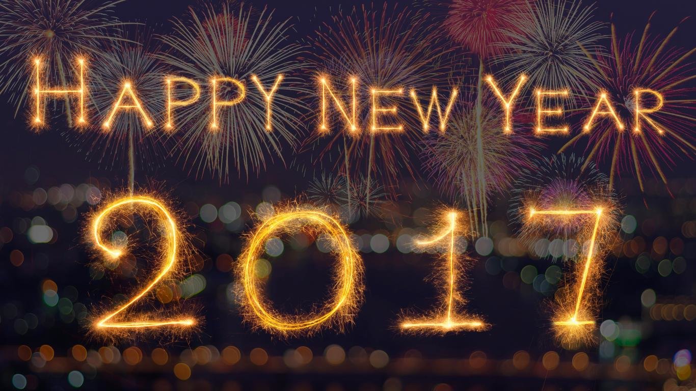 Download hd 1366x768 New Year 2017 desktop background ID:64414 for free