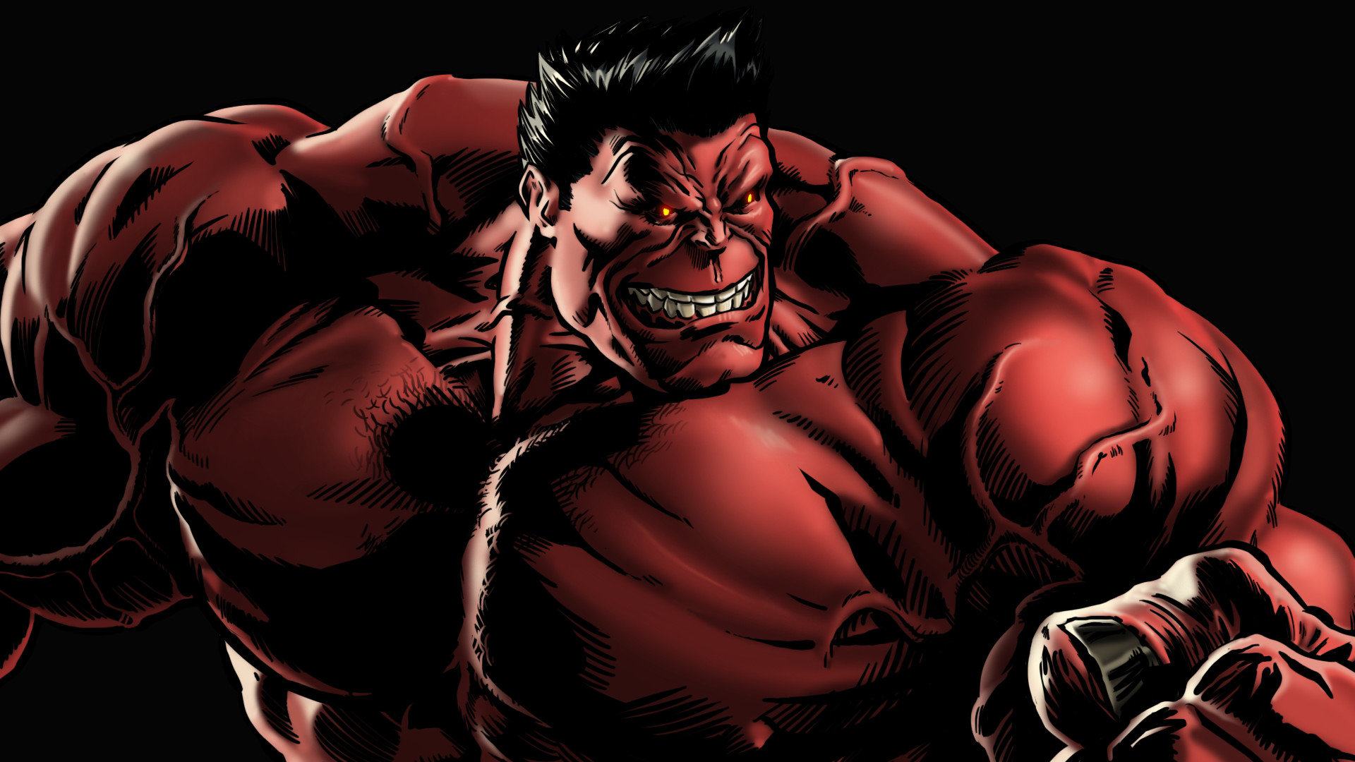 Download full hd 1920x1080 Red Hulk desktop background ID:40596 for free