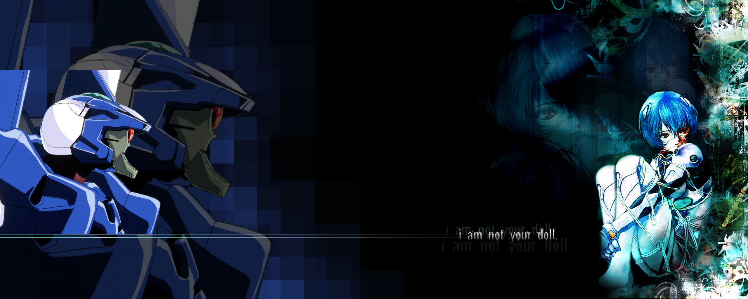 Awesome Rei Ayanami free wallpaper ID:215136 for dual monitor 2569x1024 computer