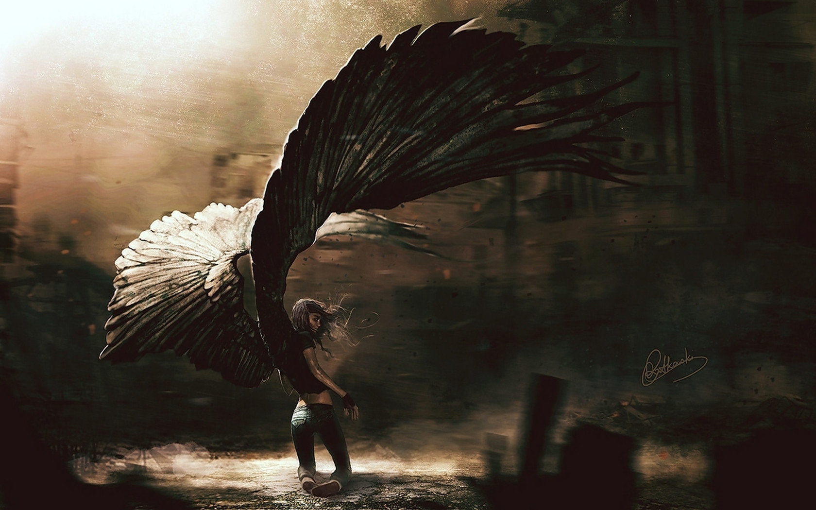 Free download Dark angel background ID:142129 hd 1680x1050 for PC